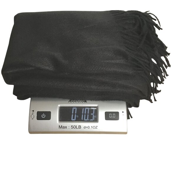 Very Black Cashmere Feel Pashmina Shawl Wrap 58x41 Soft Large Scarf Gift NWOT - Picture 2 of 4